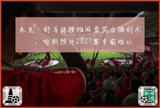 米克·舒马赫腰椎间盘突出微创术后,哈斯预计2027赛季前难以